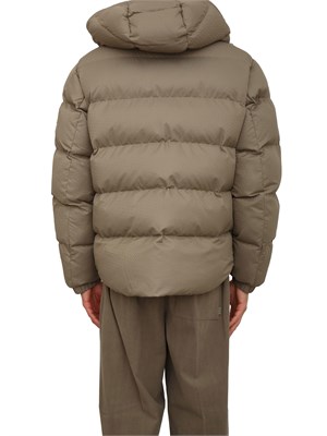 Giubbotto Boss uomo in tessuto verde micro logo in UOMO