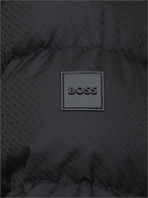 Giubbotto nero Boss uomo in tessuto idrorepellente in UOMO