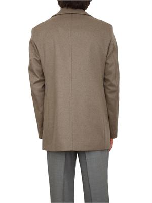 Cappotto doppiopetto Boss uomo in cashmere e lana verde in UOMO