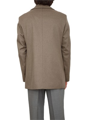 Cappotto doppiopetto Boss uomo in cashmere e lana verde in UOMO