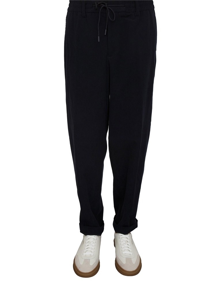 Pantaloni Boss uomo in velluto blu