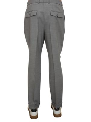 Pantaloni Boss uomo in lana vergine grigi in UOMO