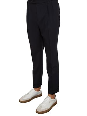 Pantaloni Boss uomo in lana vergine blu in UOMO