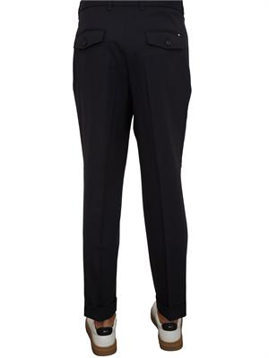 Pantaloni Boss uomo in lana vergine blu in UOMO