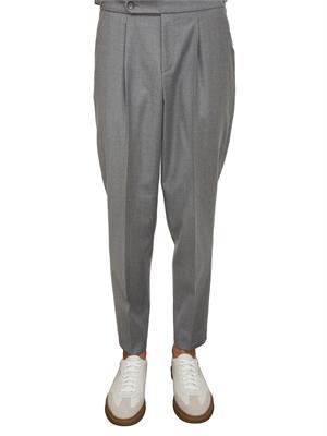 Pantaloni Boss uomo in lana vergine grigi in UOMO