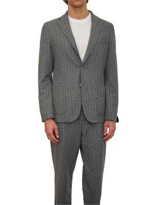 Giacca Boss uomo in lana gessata grigia in UOMO