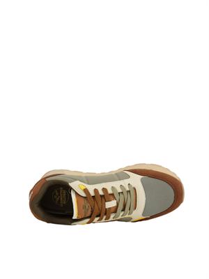 Sneaker uomo Aeronautica Militare in ecopelle verde in UOMO