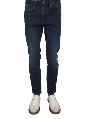 Jeans Boss uomo in cotone blu in UOMO