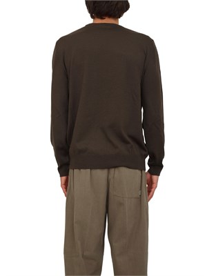 Maglia Boss uomo in lana vergine marrone in UOMO