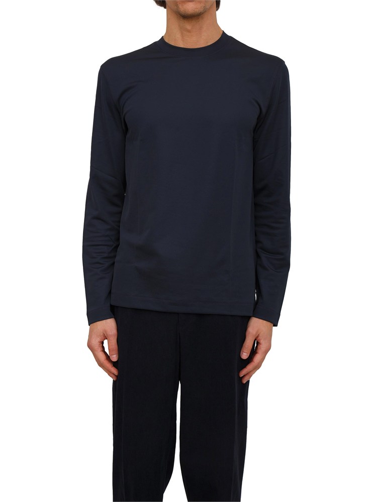T-shirt m/l Boss uomo in cotone blu