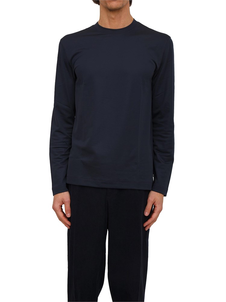 T-shirt m/l Boss uomo in cotone blu