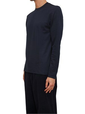 T-shirt m/l Boss uomo in cotone blu in UOMO