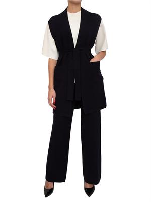 Gilet donna Abete Max Mara in viscosa punto tessuto blu in DONNA