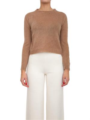 Maglia girocollo Aceto Max Mara in filato cardato di misto mohair cammello in DONNA