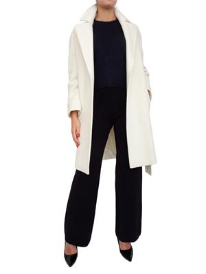 Maglia girocollo Aceto Max Mara in filato cardato di misto mohair blu in DONNA
