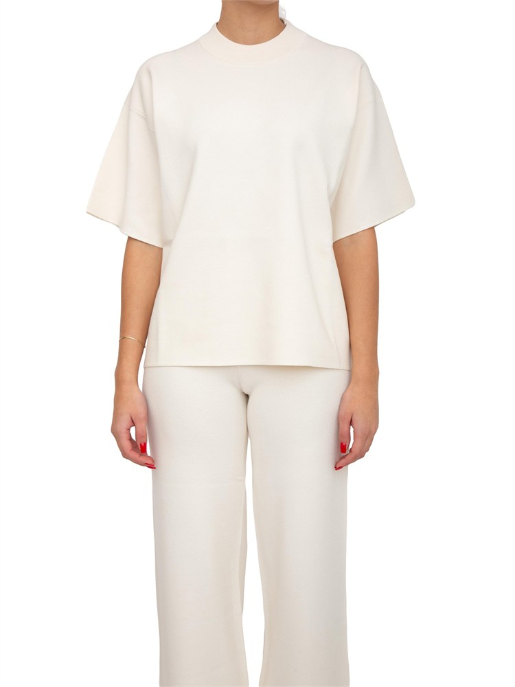 Maglia donna Amici Max Mara  in filato di viscosa bianca