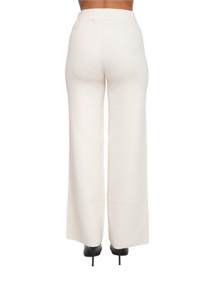 Pantaloni Marzia Max Mara in filato di viscosa punto tessuto bianco in DONNA