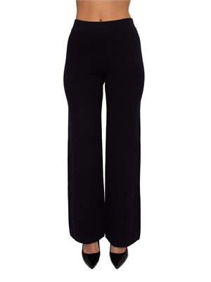 Pantaloni Marzia Max Mara in filato di viscosa punto tessuto blu in DONNA