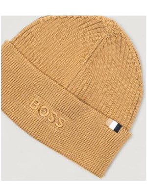 Berretto Boss uomo in misto lana cammello in UOMO