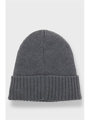 Berretto Boss uomo in lana vergine grigio in UOMO