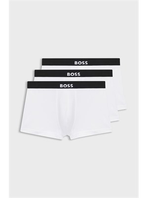 Set 3 boxer bianchi Boss uomo in cotone elasticizzato in UOMO