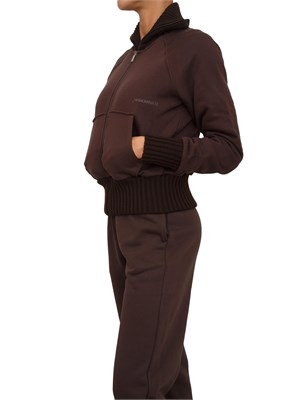Felpa cropped Hinnominate donna in cotone marrone in DONNA