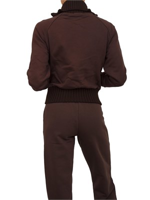 Felpa cropped Hinnominate donna in cotone marrone in DONNA