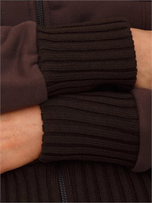 Felpa cropped Hinnominate donna in cotone marrone in DONNA