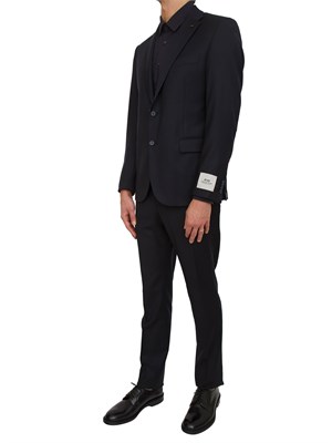 Abito CC Corneliani in lana vergine blu in UOMO