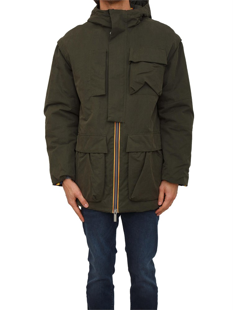 Giubbino Guillermo K-Way in misto cotone verde
