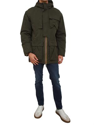 Giubbino Guillermo K-Way in misto cotone verde in UOMO
