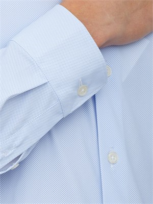 Camicia Corneliani in tessuto azzurro con microfantasia in UOMO