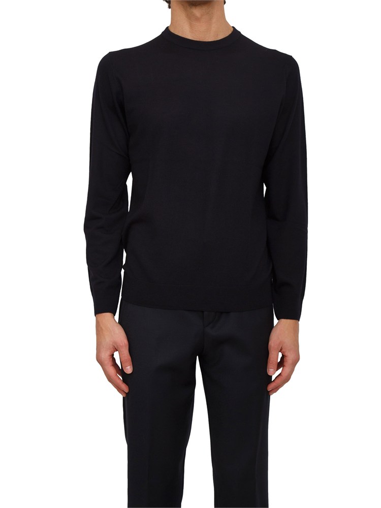 Maglia girocollo Corneliani in lana blu