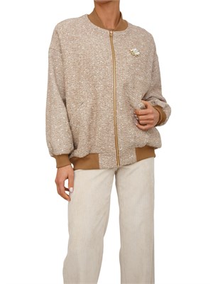 Giubbotto Eliano di Kocca in misto lana beige in DONNA
