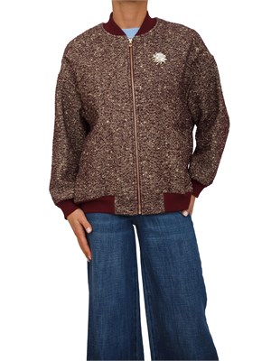 Giubbotto Eliano di Kocca in misto lana bordeaux in DONNA