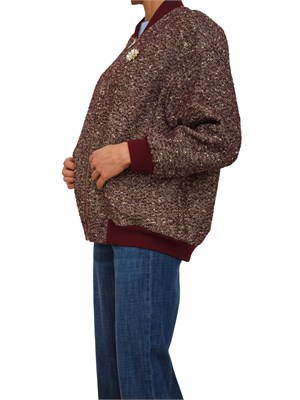 Giubbotto Eliano di Kocca in misto lana bordeaux in DONNA