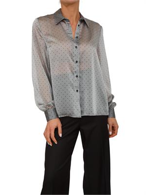 Camicia Amede Kocca in tessuto semi trasparente grigio a pois in DONNA