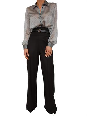 Camicia Amede Kocca in tessuto semi trasparente grigio a pois in DONNA