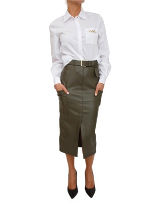 Gonna longuette Maderin Kocca in ecopelle verde in DONNA