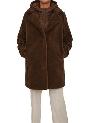 Cappotto teddy Kocca modello Damasco marrone in DONNA