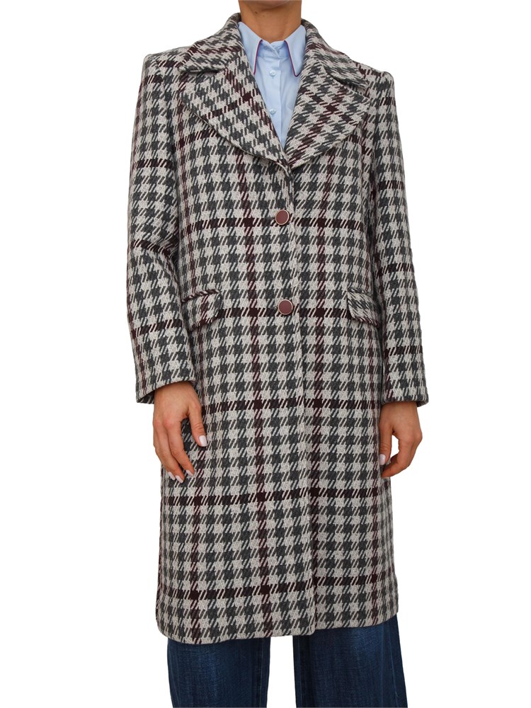 Cappotto Camanto Kocca in misto lana in tartan