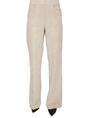 Pantaloni Ansyell di Kocca a coste effetto velluto panna in DONNA