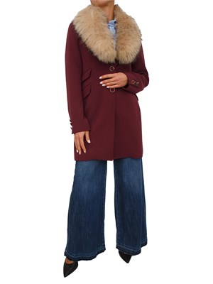 Cappotto Jolukafur di Kocca in misto viscosa bordeaux in DONNA