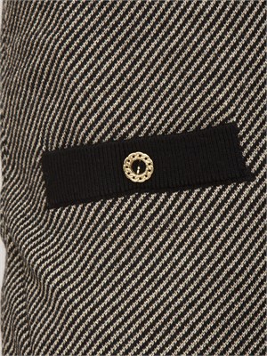 Gonna Erada Kocca in maglia lurex a righe nera e tortora in DONNA