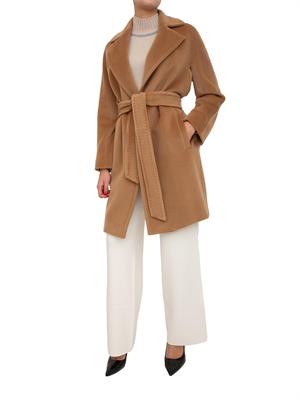 Cappotto midi Scire Max Mara in beaver di pura lana vergine cammello in DONNA