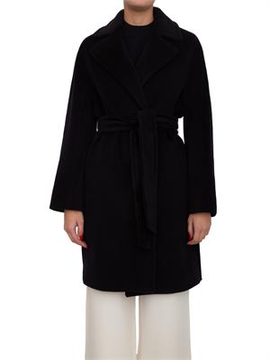 Cappotto midi Scire Max Mara in beaver di pura lana vergine blu in DONNA