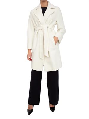 Cappotto midi Scire Max Mara in beaver di pura lana vergine bianco in DONNA