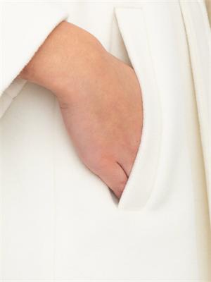 Cappotto midi Scire Max Mara in beaver di pura lana vergine bianco in DONNA
