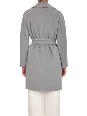 Cappotto midi Scire Max Mara in beaver di pura lana vergine grigio in DONNA