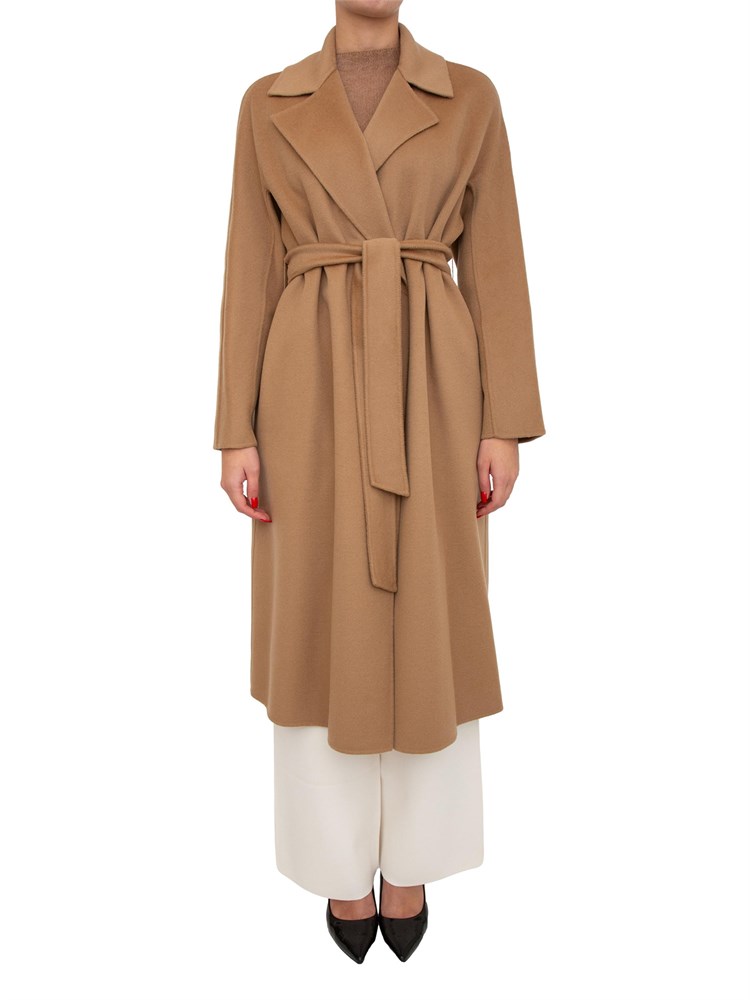 Cappotto midi Cles Max Mara in doppio drap di lana cammello